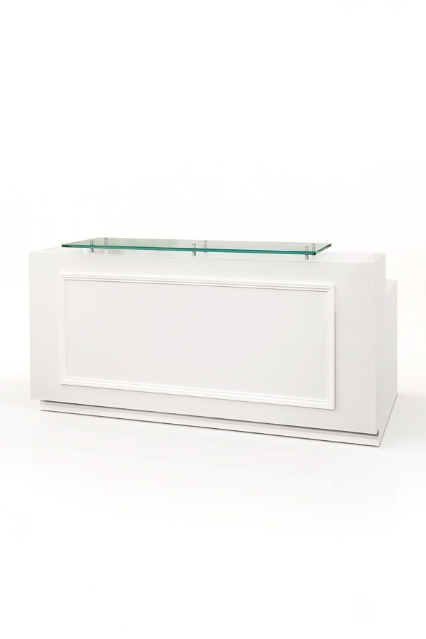 Glass Top Reception Desk