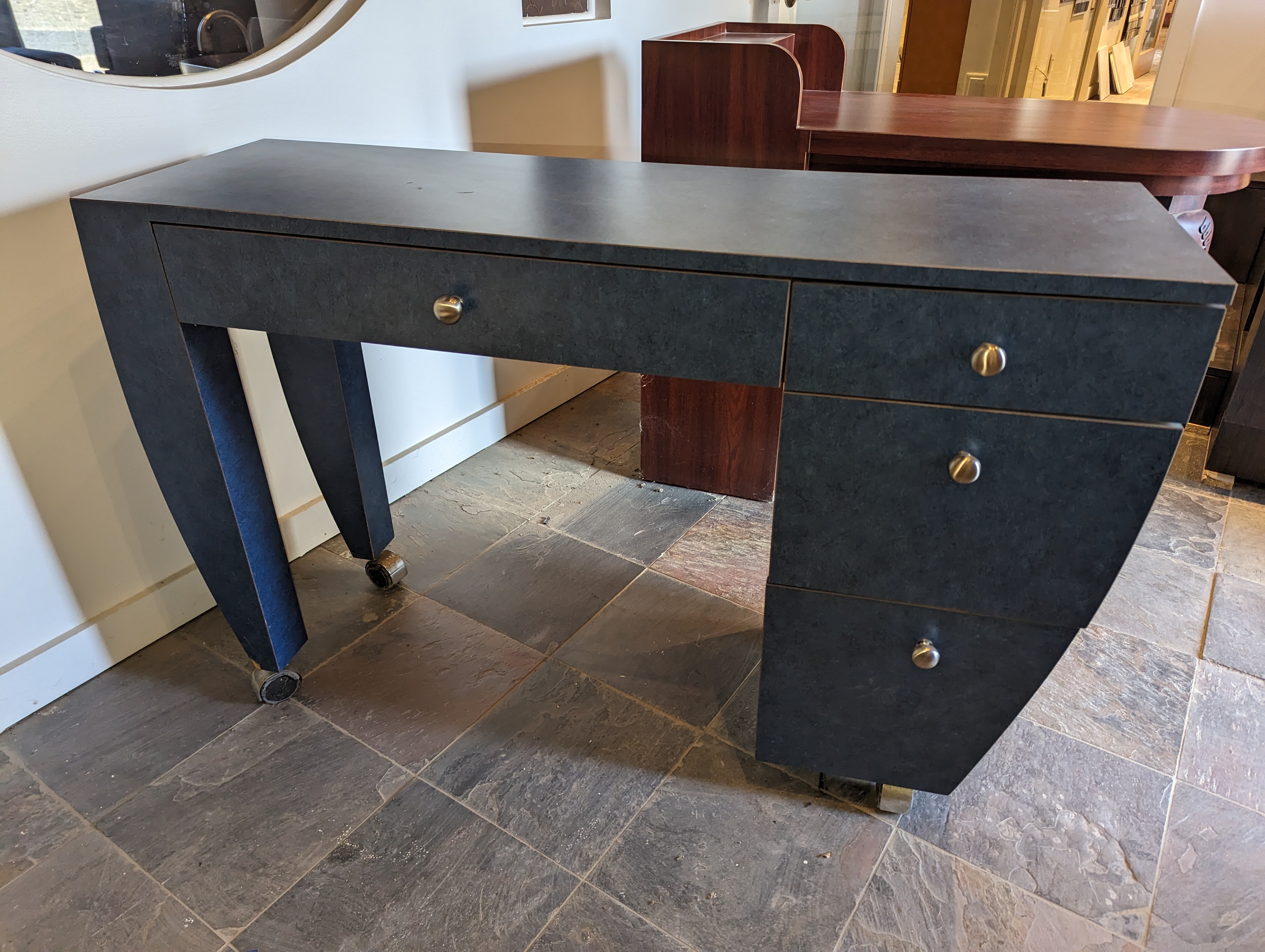 Blue nail table