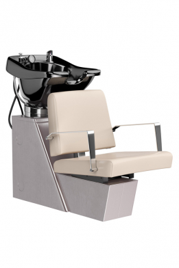 Lila Backwash Shuttle Shampoo on Veeco Brushed Stainless Steel Chassis