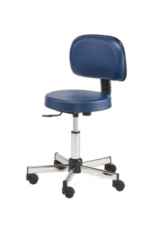 ROUND SEAT Mid Stool w/Backrest