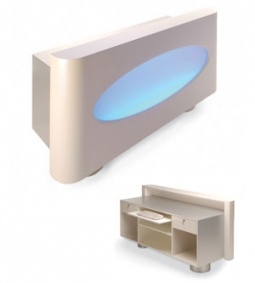 Amanicure-tables-new-york-1 Reception Desk with Illuminated acrylic Front and Glass Top