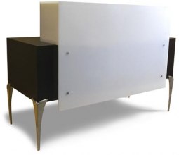 Reception Desk with Metal Legs