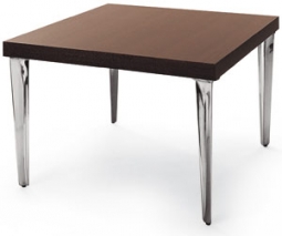 COFFEE TABLE  with Aluminum Feet, in Wood