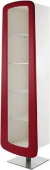 Jelly Red Display Cabinet with Shelves