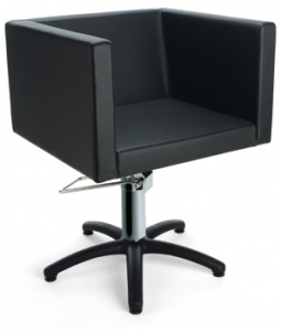 KUBIKA DIECI Salon Chair, with Black Plastic Swivel Base