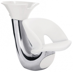 ALLUMINIUM VICKY Backwash Unit with White Basin