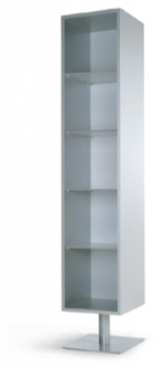 FURA GIORNO P Silver with White Altuglass Shelves