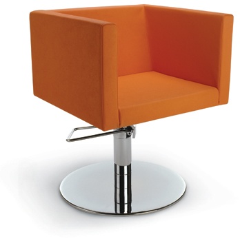 orange salon chair