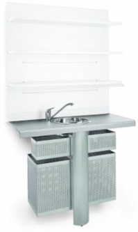 TEKNO 2 Laboratory Cabinet with Adjustable Shelves And Tubes Holder